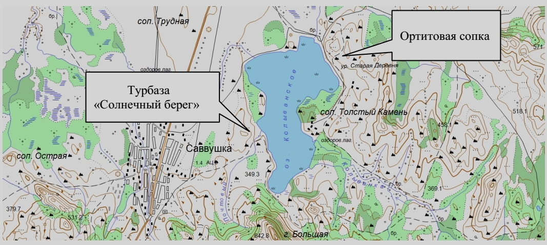 Карта глубин алтайский край