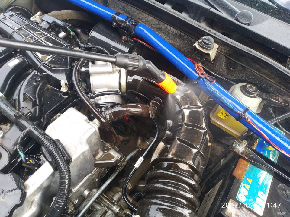 Мойка двигателя. ч.1 перевод на осень-зима. — Lada Гранта Лифтбек (1G ...