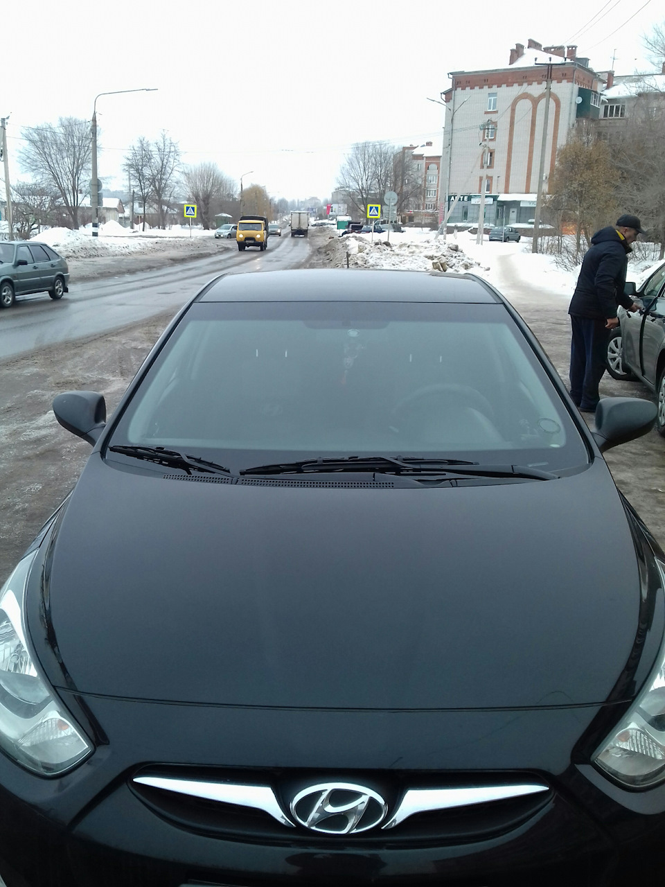 Замена Лобового стекла — Hyundai Solaris, 1,4 л, 2014 года | кузовной ...