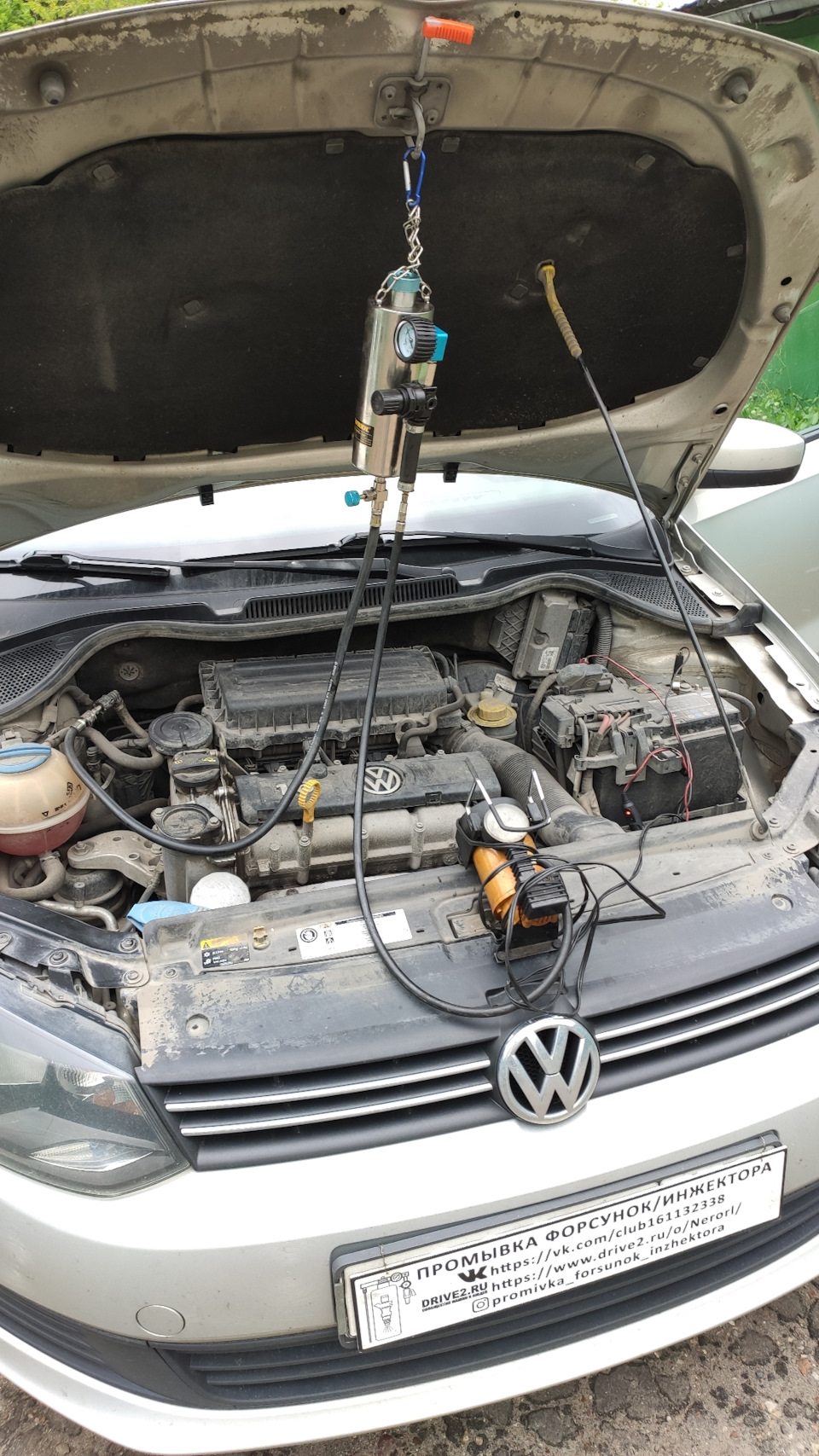 VW Polo Sedan промывка форсунок/инжектора — Промывка форсунок/инжектора ...