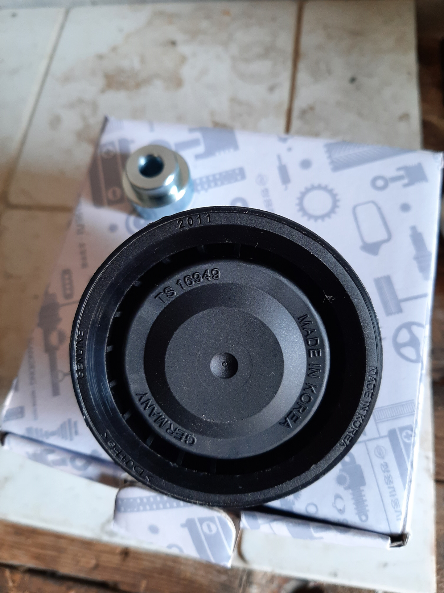 Ремень, натяжитель ролики. — SsangYong Rexton (2G), 2,7 л, 2009 года ...