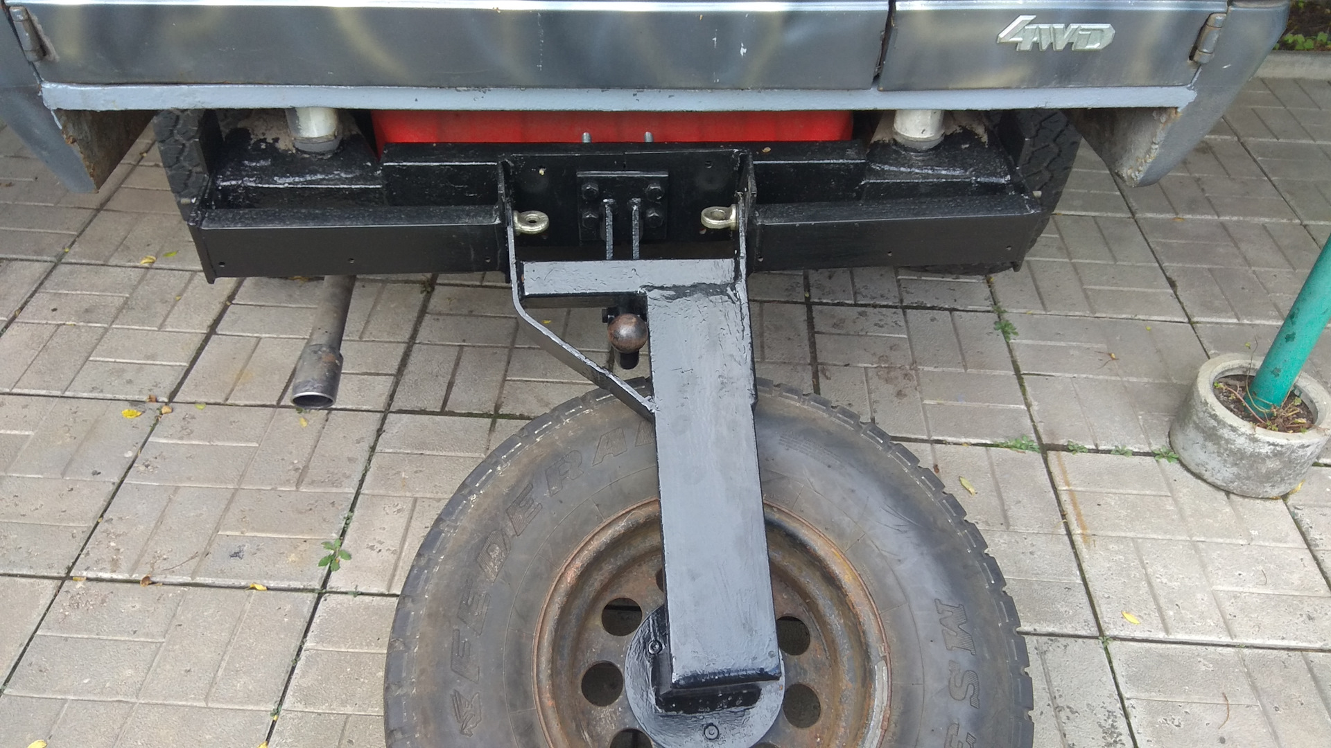 Крепление запаски — 2.Финиш — Isuzu Trooper (2G), 2,6 л, 1991 года ...