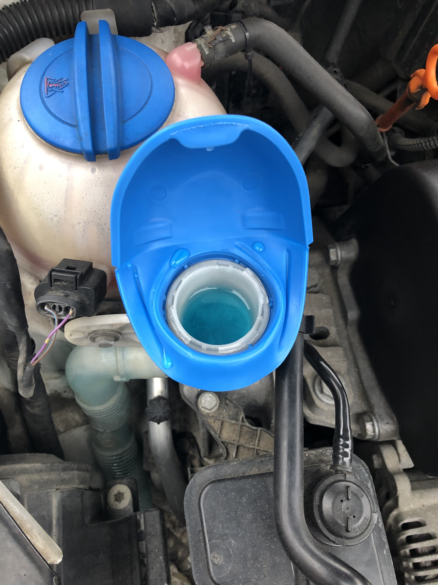 Крышка бачка омывателя. — Volkswagen Golf Mk6, 1,4 л, 2011 года ...