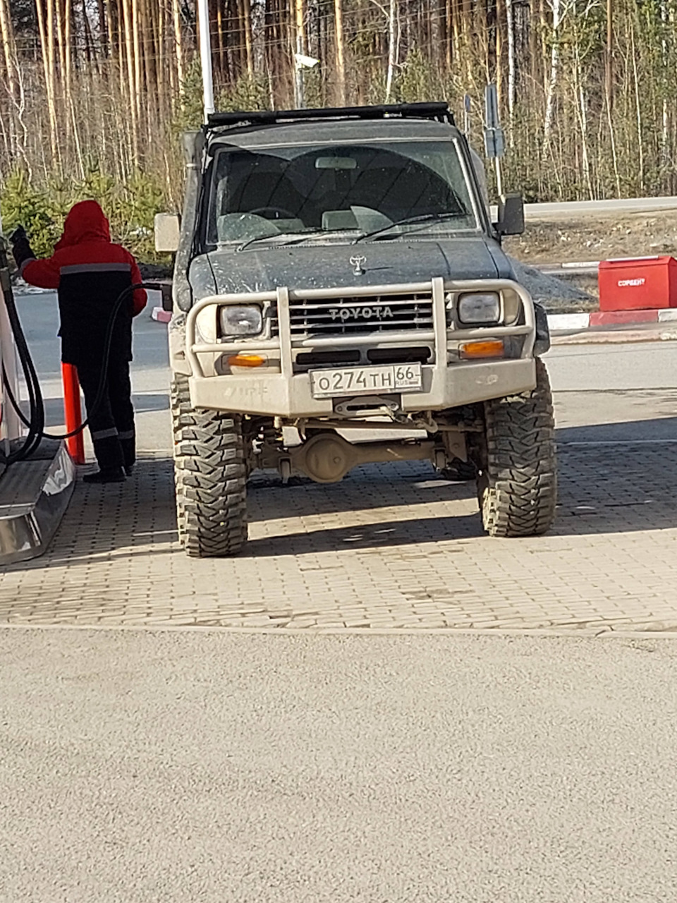 Выгул Прадика в лес. — Toyota Land Cruiser Prado 70-series, 3 л, 1992 года  | покатушки | DRIVE2