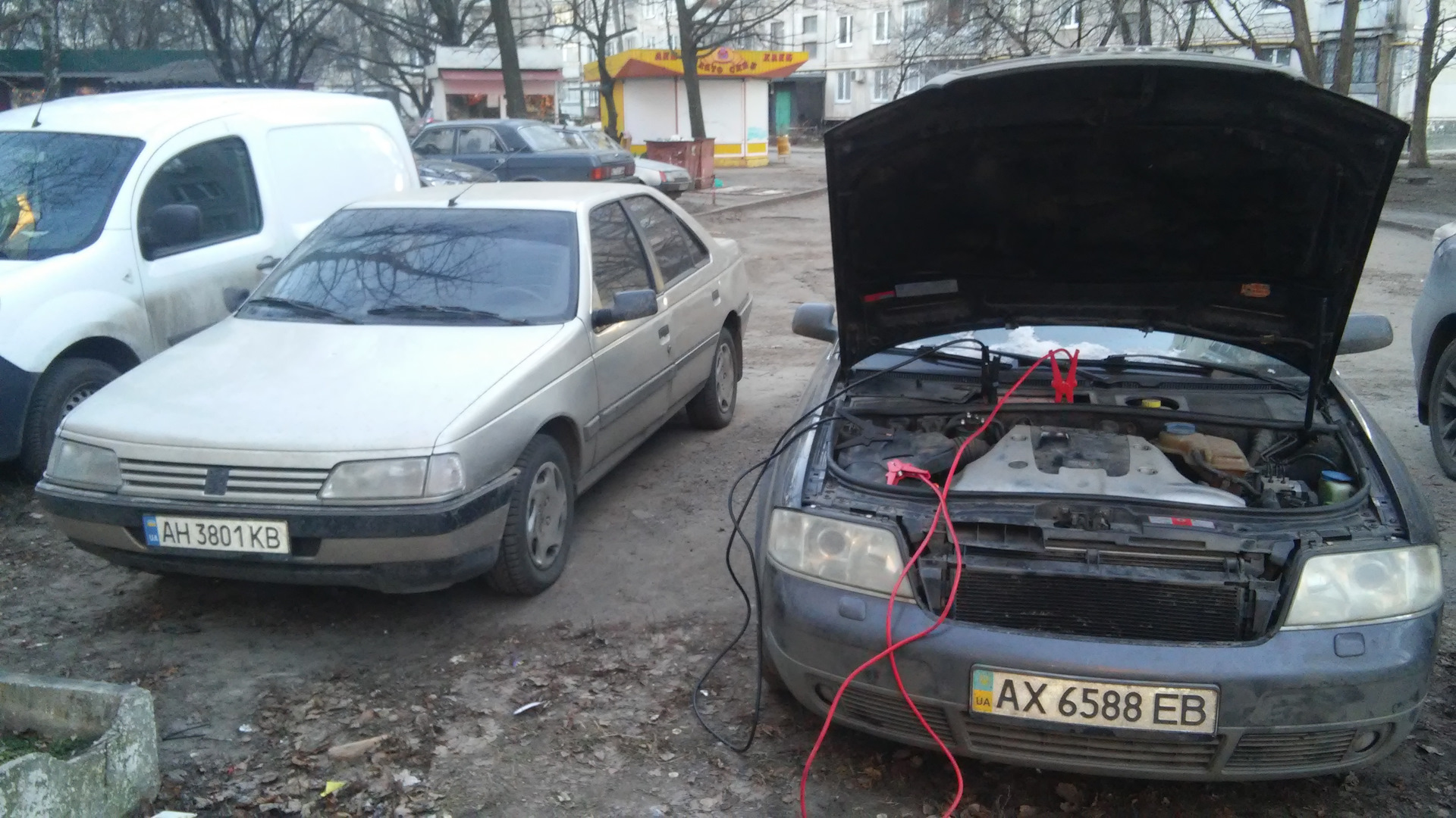 Пежо 405 идет на помощь Ауди А6(С5) — Peugeot 405, 1,9 л, 1989 года |  просто так | DRIVE2