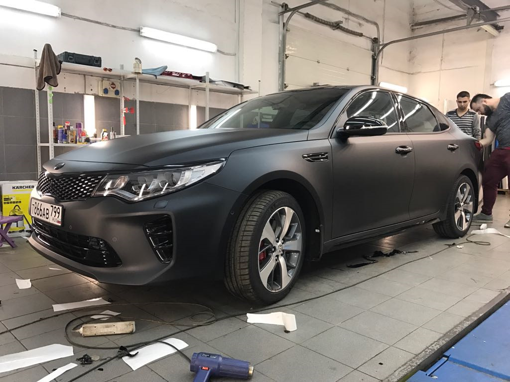 Kia Optima k5 черная антихром