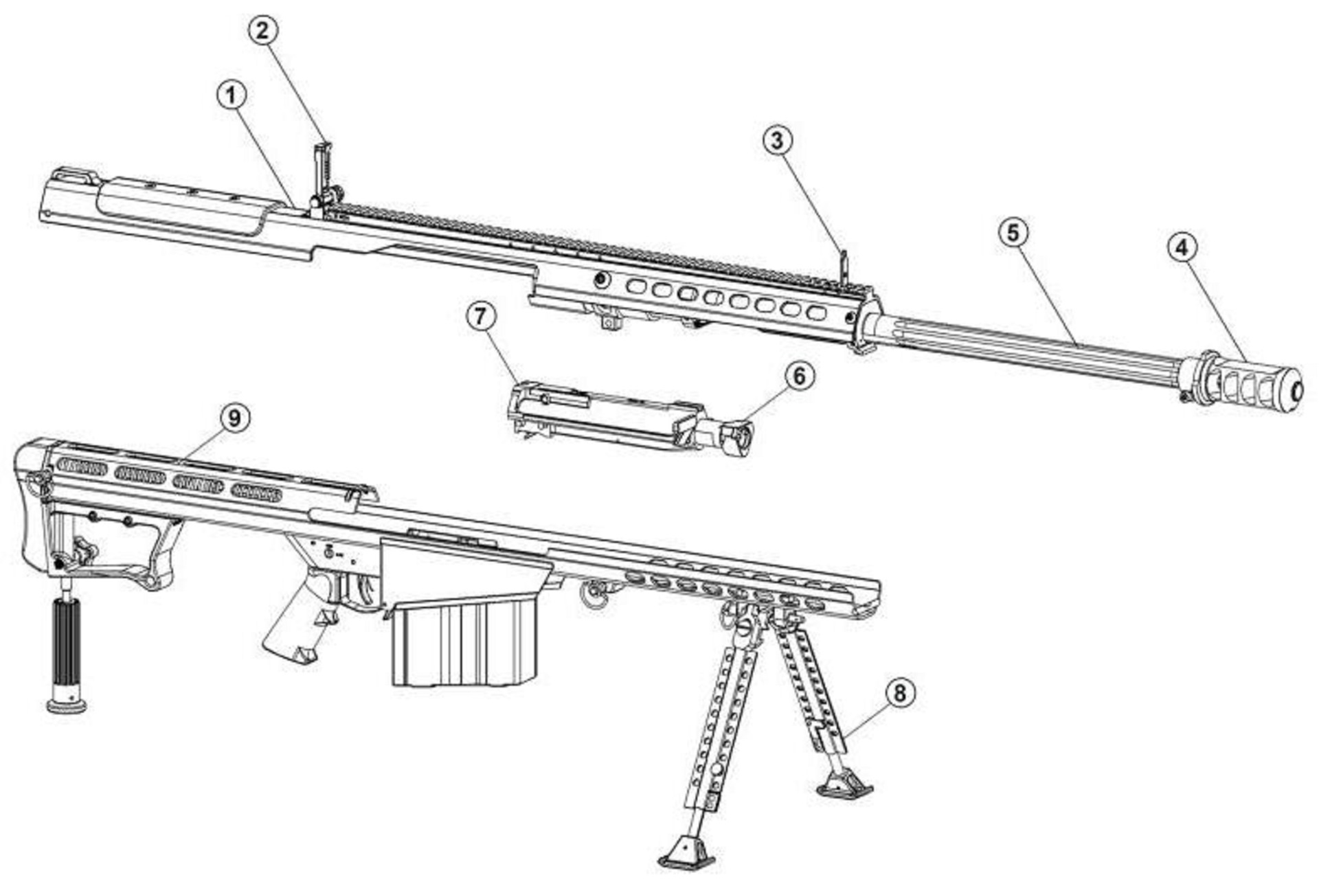 М 50 чертеж. Barrett m82 конструкция. Barrett m82a1 чертеж. Barrett m82 чертеж. Чертёж винтовки Баррет 82.