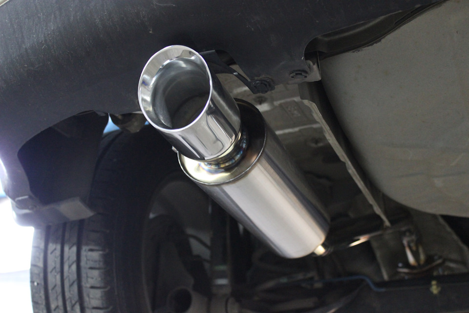 Nissan tiida axle-back muffler — WELDone exhaust на DRIVE2