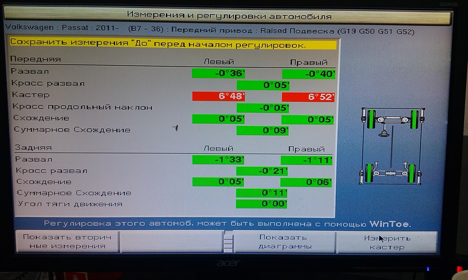 Развал схождение на фольксваген пассат б5 своими руками