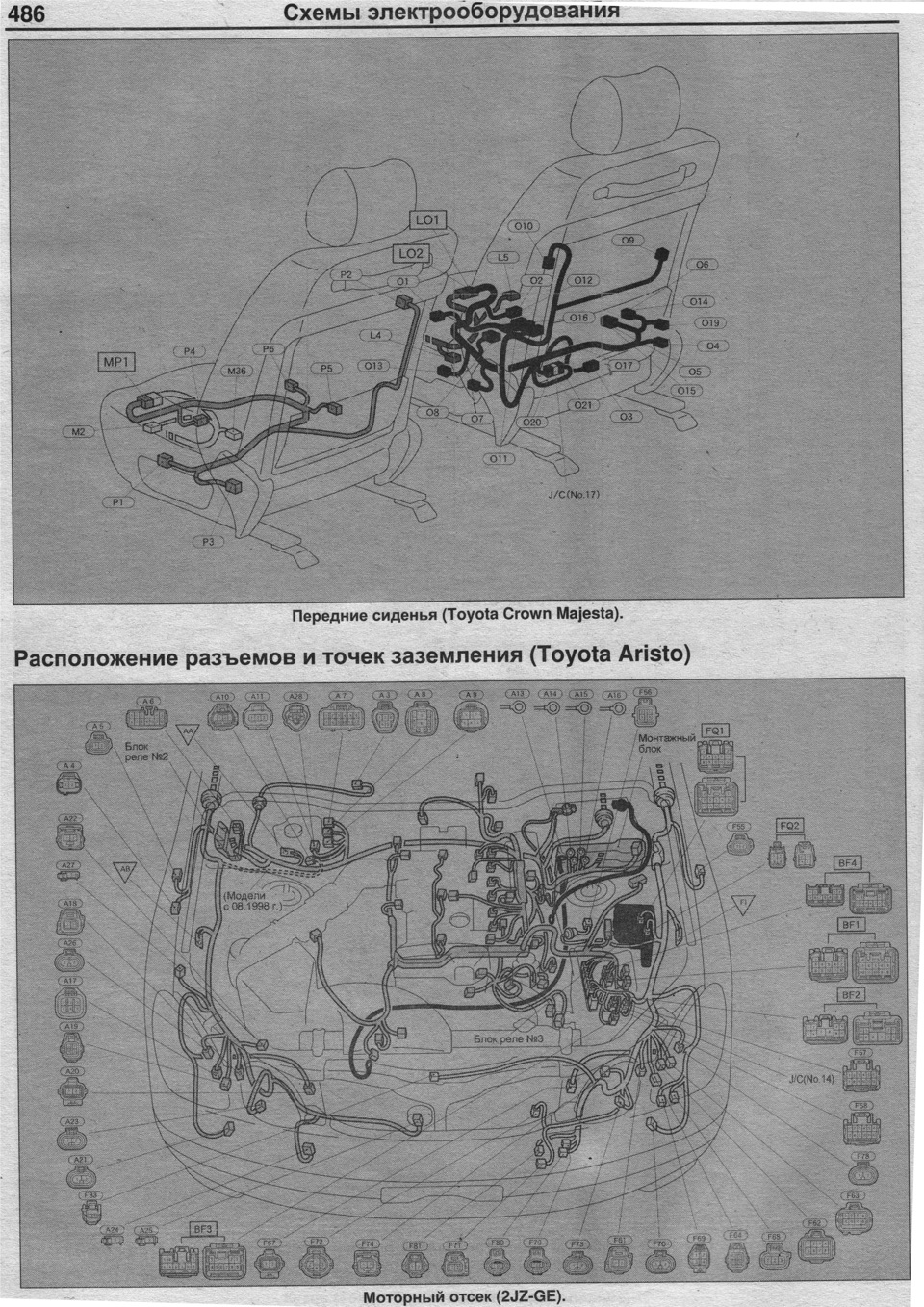 Тойота аристо схема предохранителей