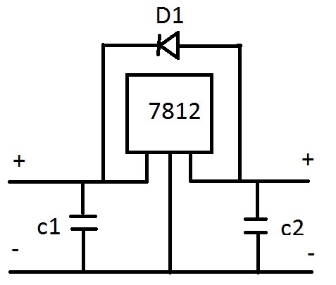 Kia7812 схема включения