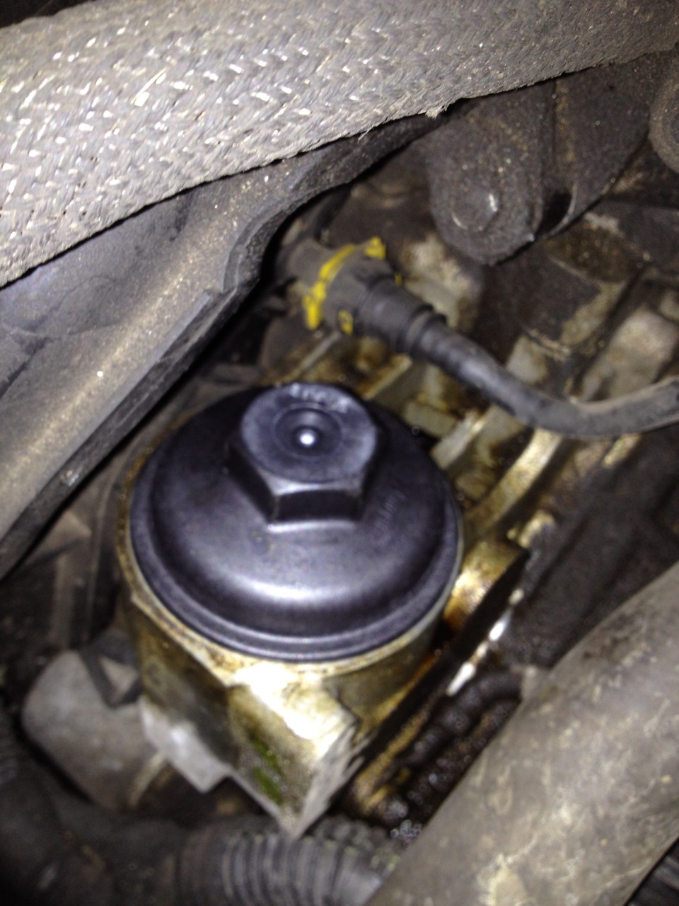 Пробило крышку масл фильтра. Замена свечей. — Opel Vectra C, 2,2 л ...