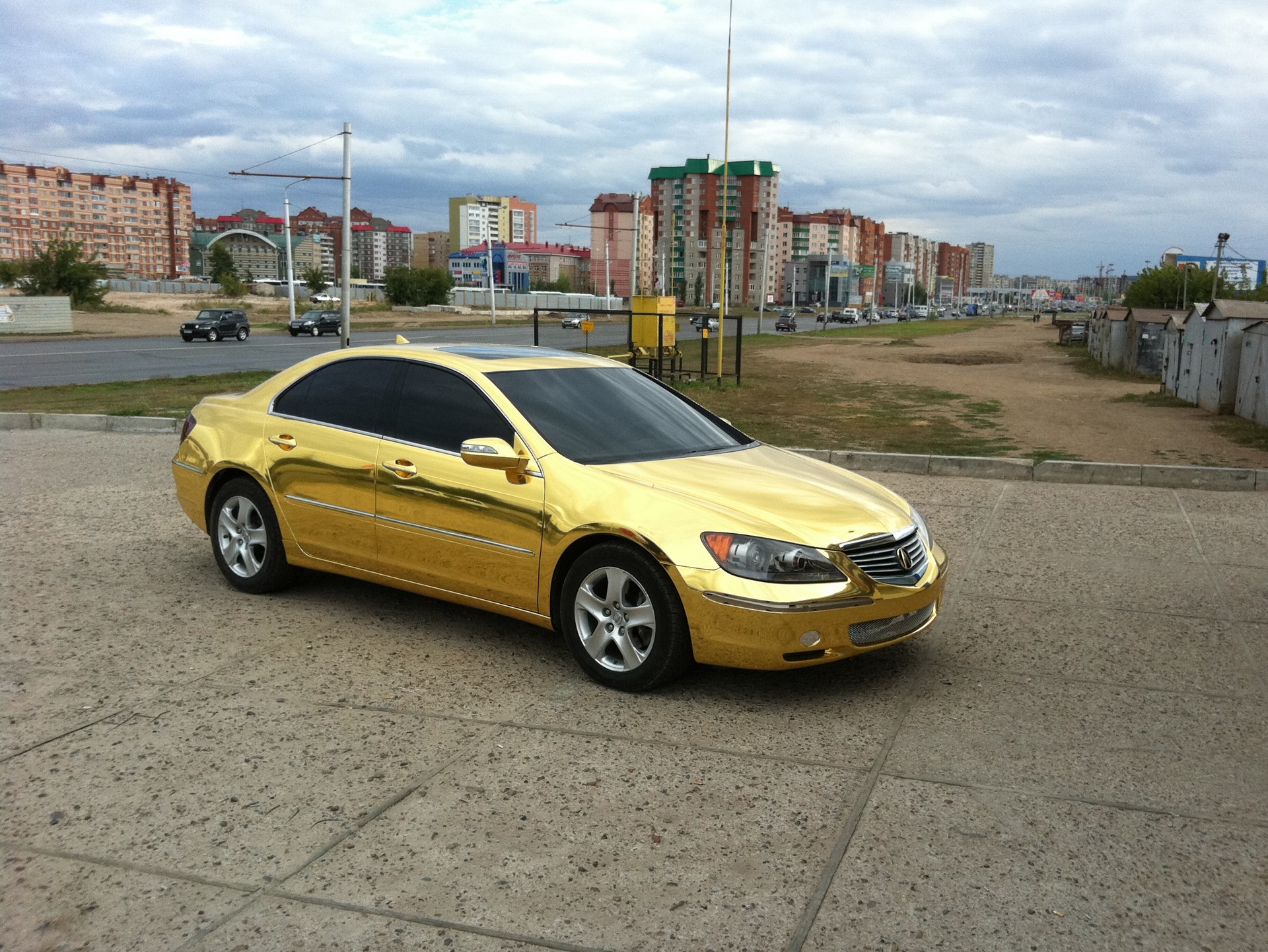 только забрал с обклейки Золотой пленкой — Acura RL (KB1), 3,5 л, 2006 года  | кузовной ремонт | DRIVE2