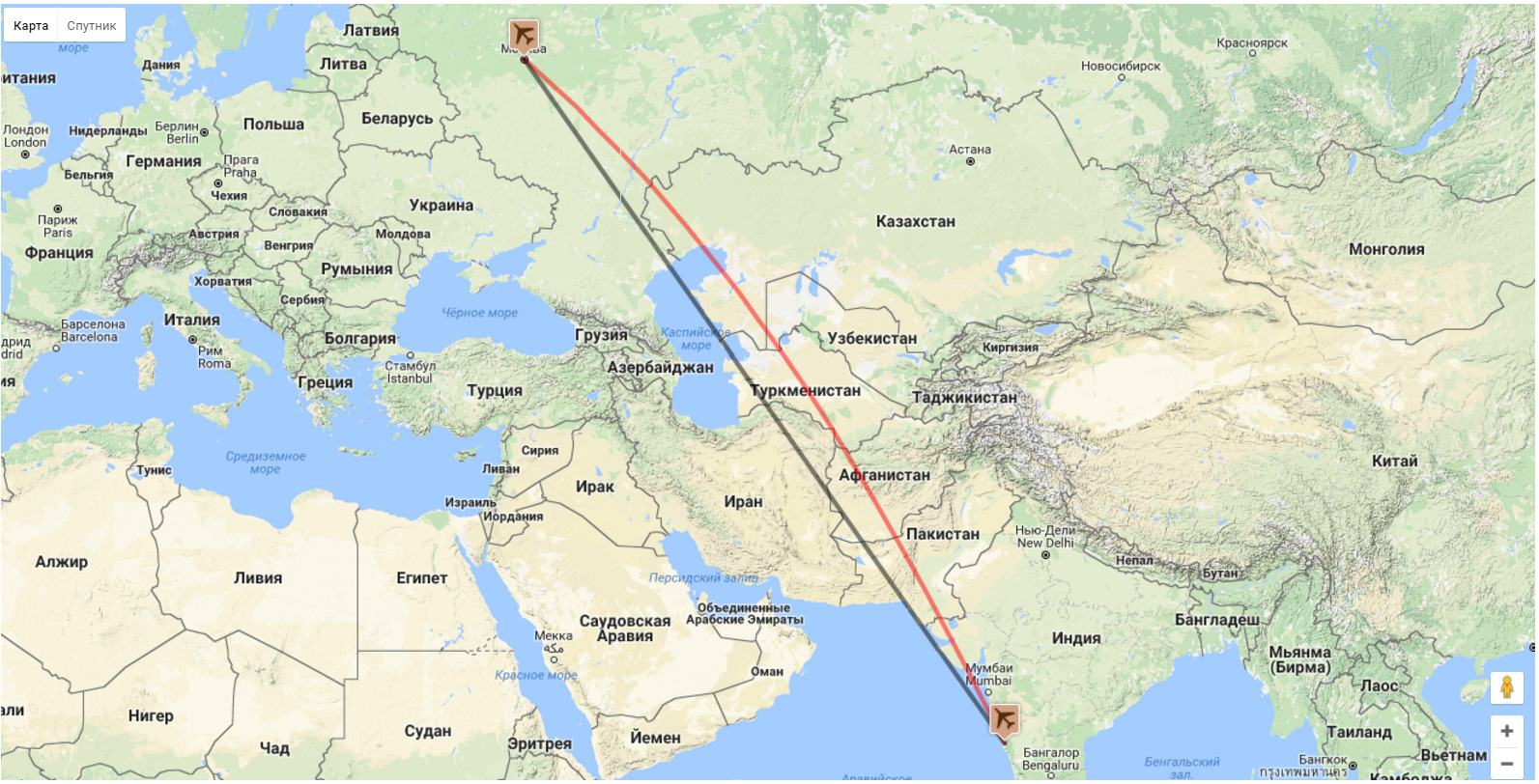 Перелет санкт петербург египет. Москва Гоа маршрут полета. Маршрут Москва Индия на самолете. Москва Гоа перелет. Маршрут самолета Москва Гоа.