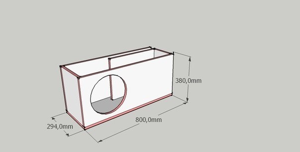 Короб для сабвуфера сони xplod 1300w чертеж