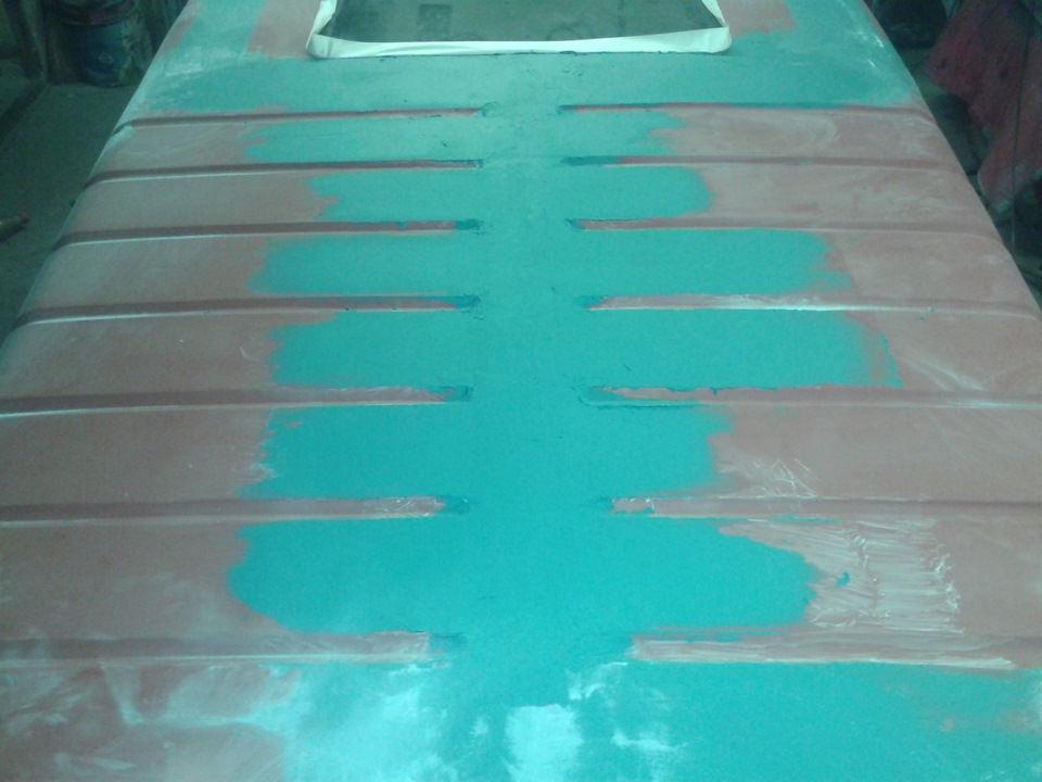 Металическая крыша.Подготовка под покраску. — УАЗ 469, 2,5 л, 1981 года ...