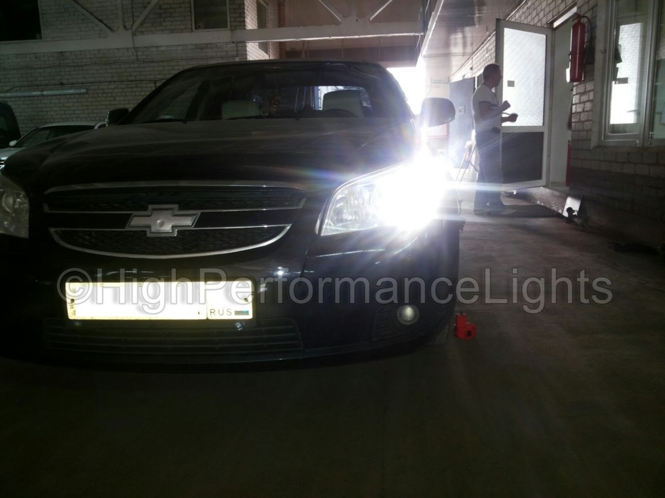 Chevrolet Epica, светодиодные ДХО+Поворот в штатные фары — High ...