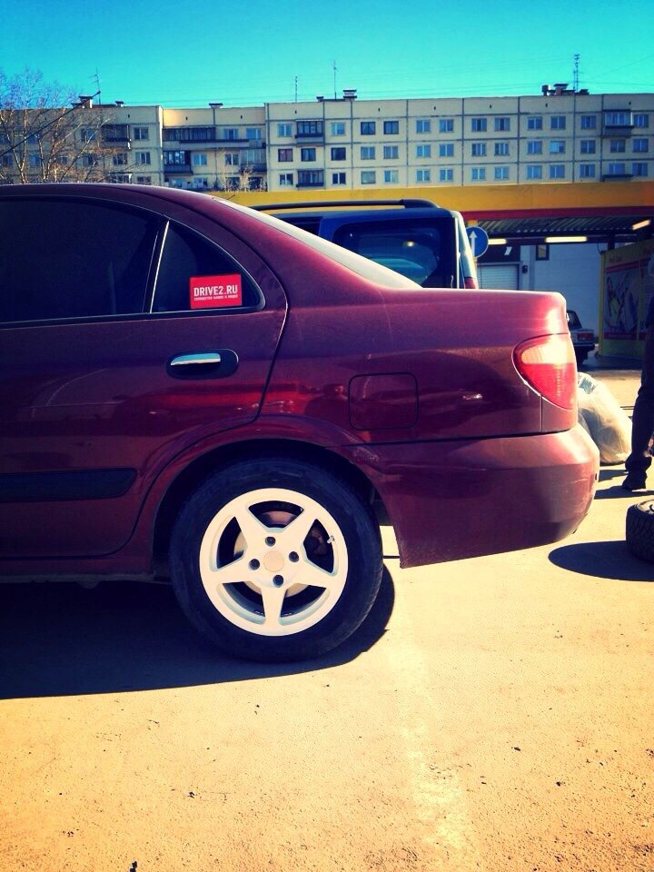 Покраска дисков закончена — Nissan Almera II (N16), 1,5 л, 2005 года ...