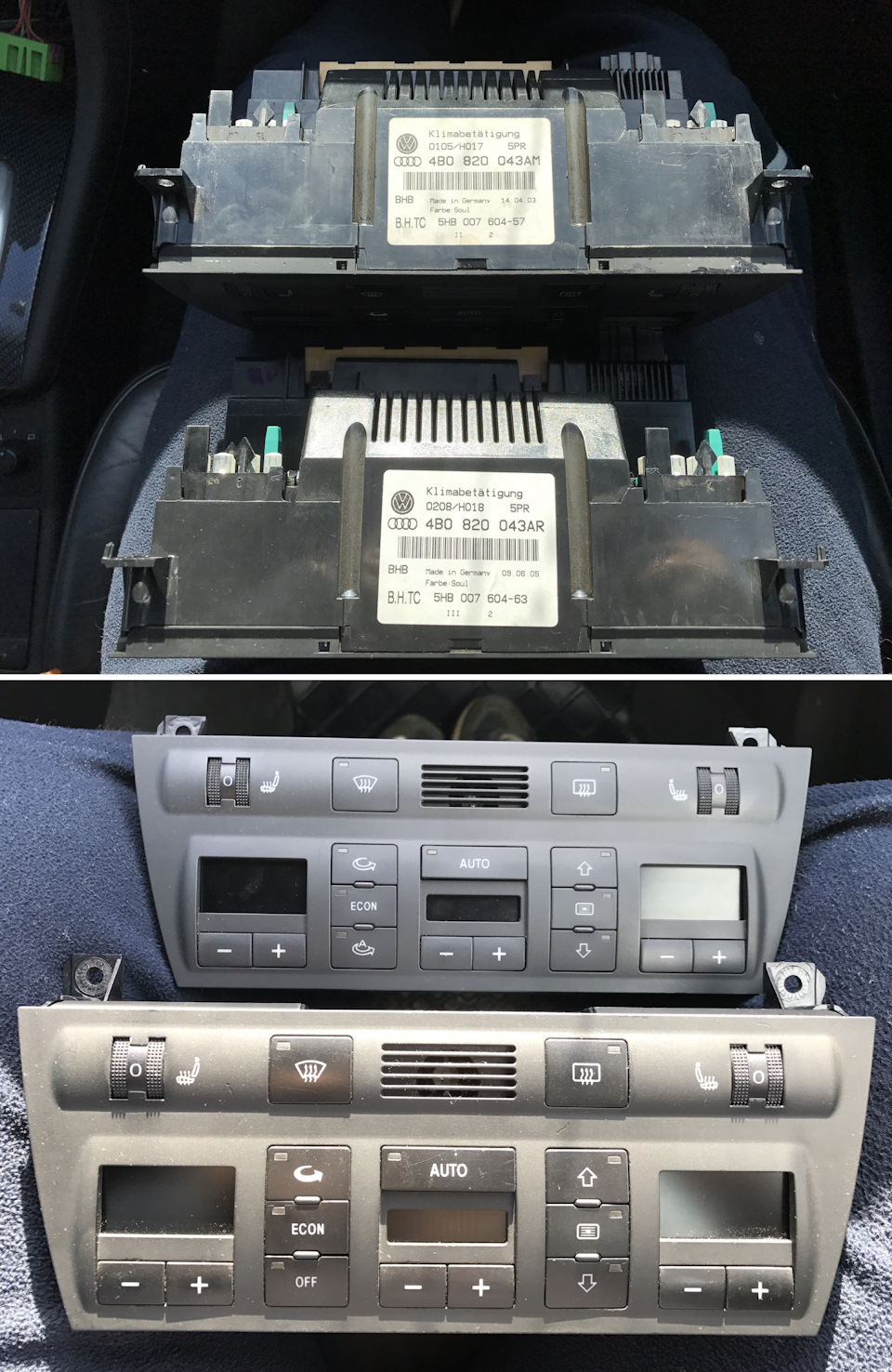 В сравнении — Audi Allroad (C5). Запчасти на фото: 4B0820043AM, 4B0820043AR, 090605