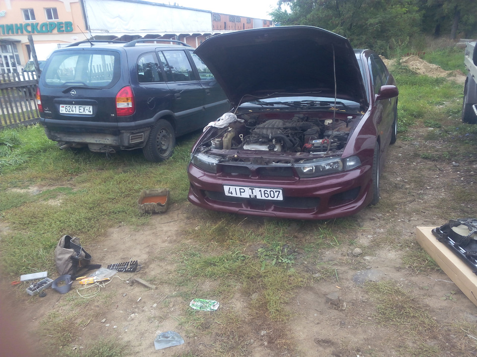 Замена радиатора и ОЖ — Mitsubishi Galant (8G), 2,5 л, 1998 года ...