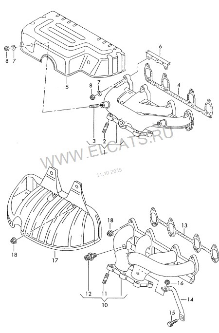 Подсекает в районе выпускного коллектора — SEAT Toledo (2G), 1,6 л ...