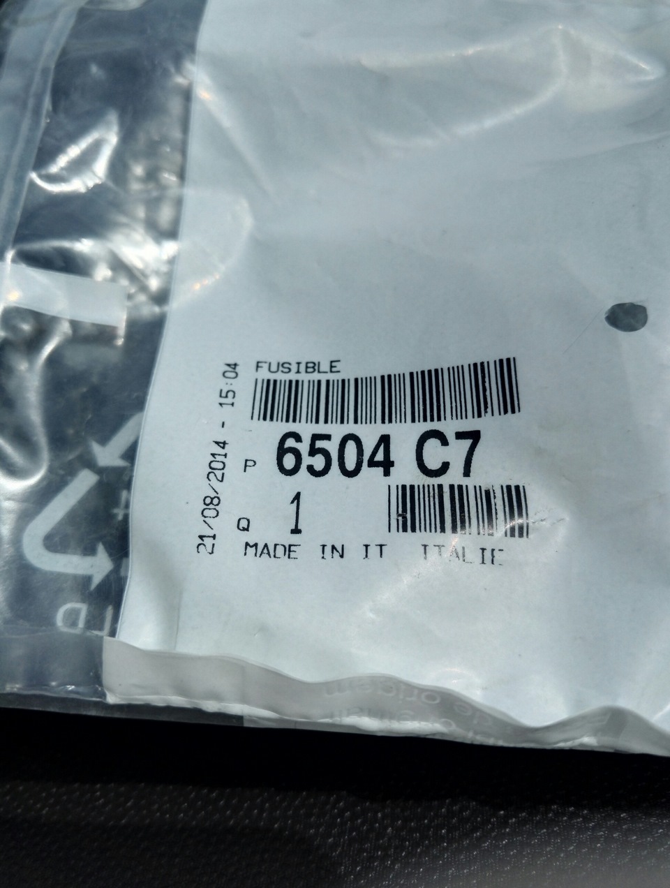 6504C7 Предохранитель CAL 5 Ducato RUS (250) PSA Box 06-> Peugeot ...