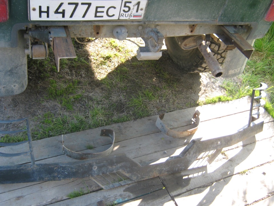 переделка заднего силового бампера — УАЗ 469, 2,5 л., 1975 года ...