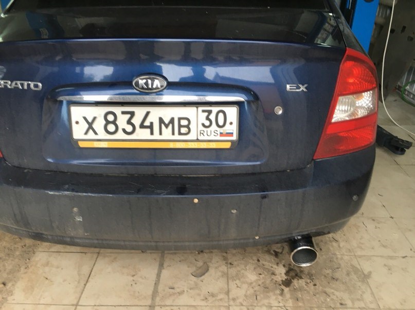 Kia Cerato! Установка пламегасителя вместо катализатора и насадки ...