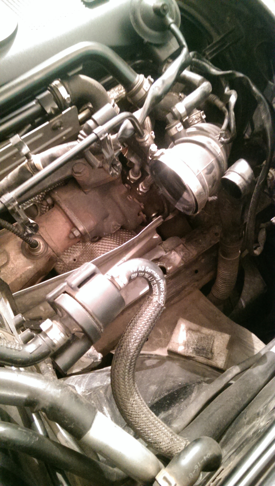 Трещина в выпускном коллекторе. — Skoda Superb Mk1, 1,8 л, 2007 года ...