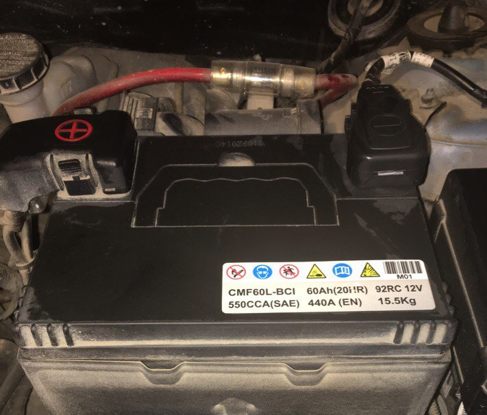Заглушка на минусовую клемму АКБ — KIA Rio (3G), 1,6 л, 2014 года ...