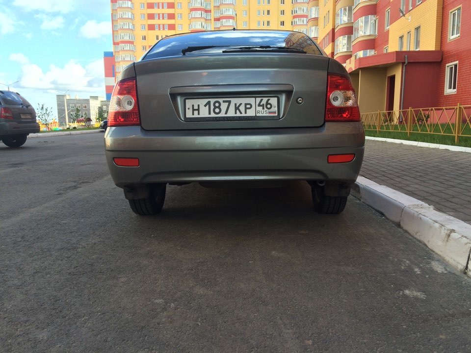 Задняя сабля в цвет — Lada Приора хэтчбек, 1,6 л, 2011 года | кузовной ...
