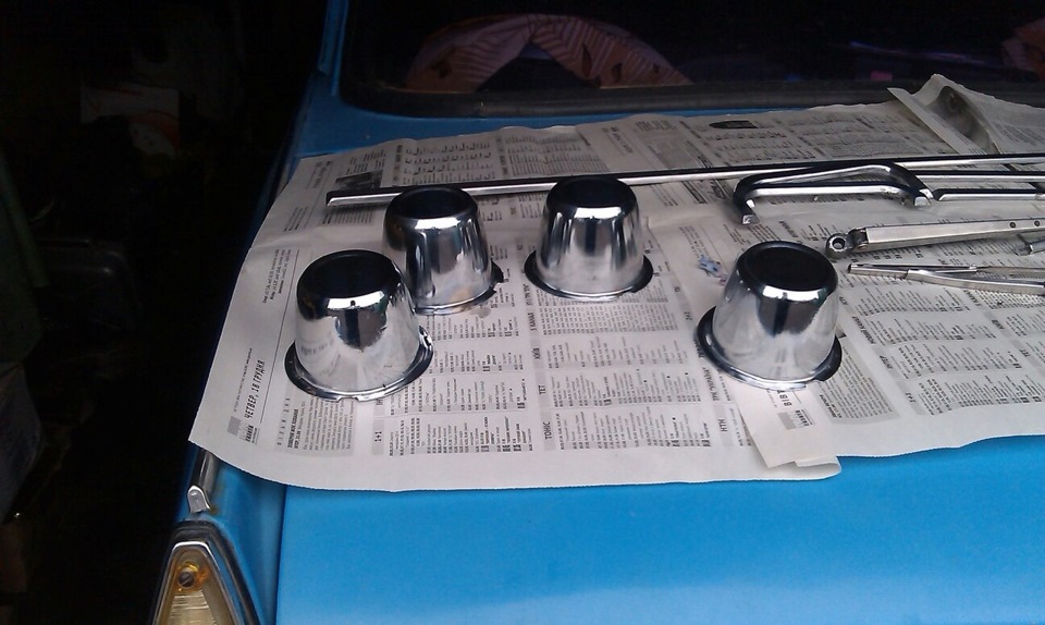 Купил чашечки колесных дисков) — ИЖ Москвич 412, 1,5 л, 1990 года ...