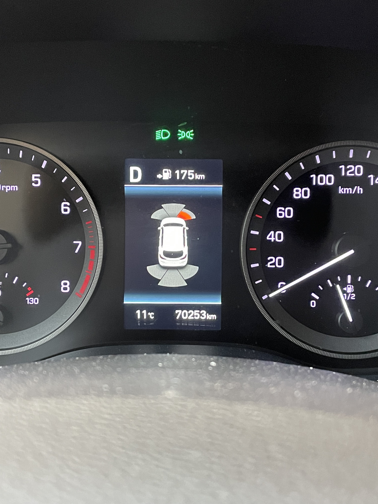 Передний парктроник — Hyundai Tucson (TL), 2 л, 2019 года | электроника ...