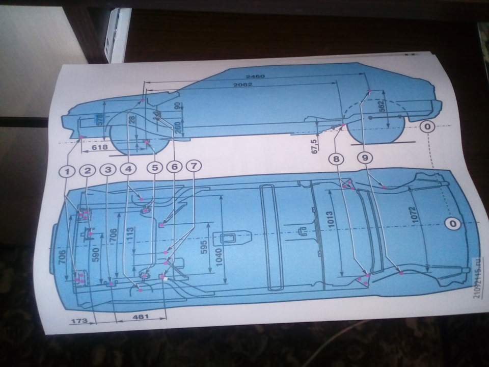 Размеры подкапотного пространства ваз 2109
