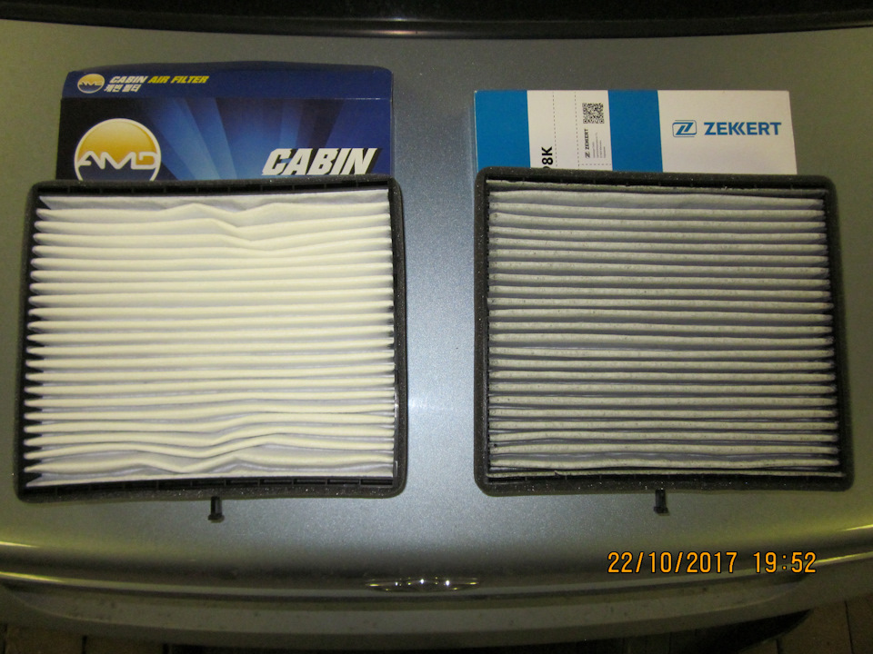 Zekkert сделан по аккуратнее, чем AMD, но он и дороже. Оба фильтра имеют жёсткую рамку, имеющую технологические прослабления и обуты поролоновым уплотнителем по кругу. — Daewoo Gentra