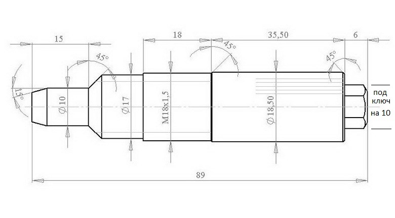 T10340 фиксатор коленвала vag чертеж