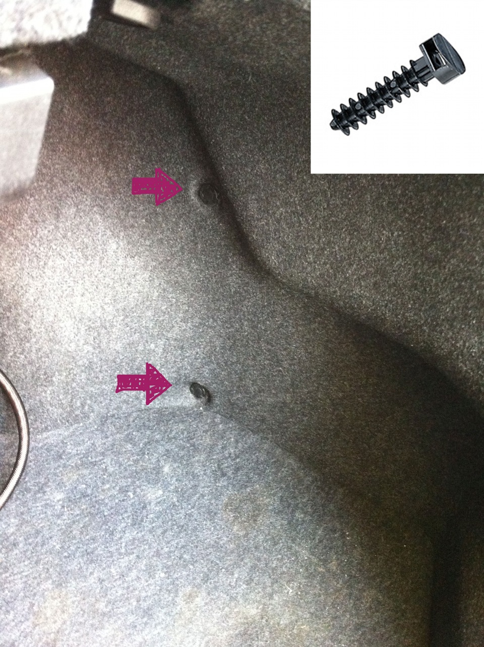 Огнетушитель в багажнике — Nissan Teana (J32), 2,5 л., 2008 года ...