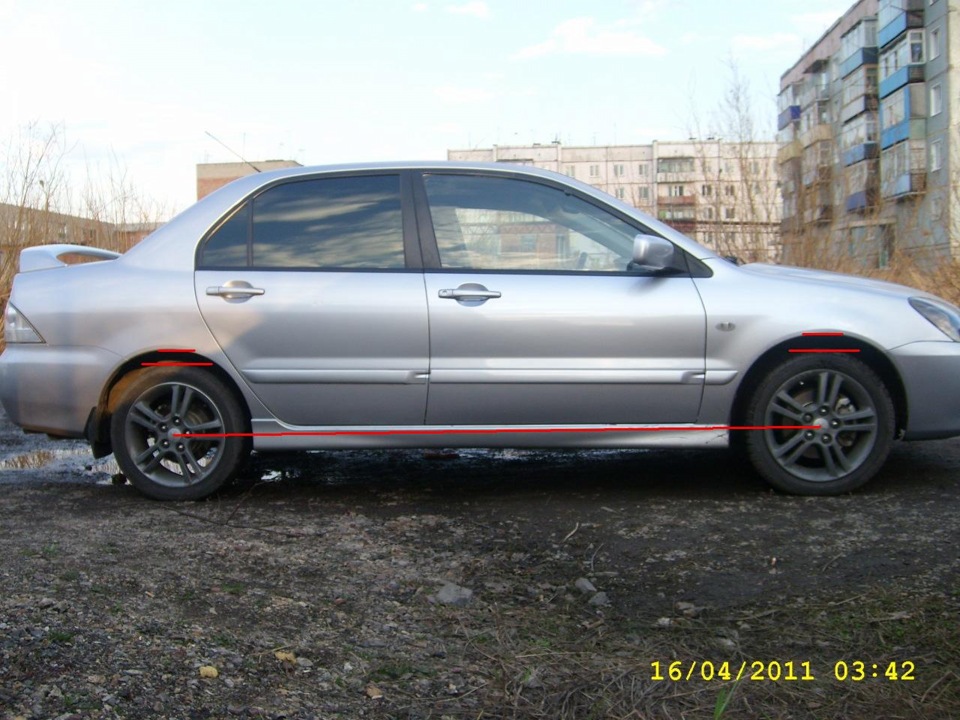 Клиренс "ДО" и Клиренс "ПОСЛЕ" — Mitsubishi Lancer IX, 2 л, 2004 года ...