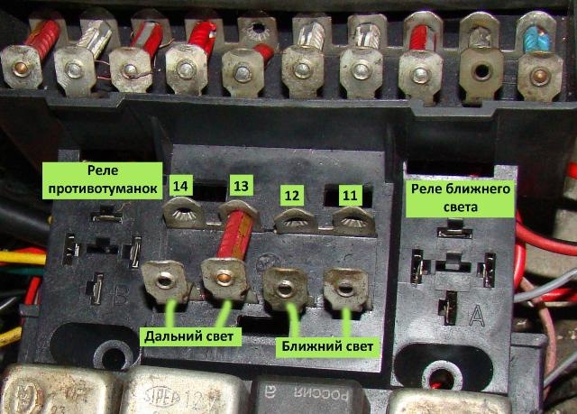 ваз 2112 предохранители схема монтажный блок