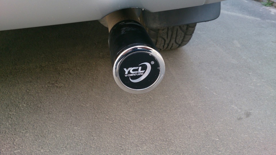 Насадка на глушитель. — Toyota Land Cruiser Prado 120-series, 4 л, 2008 ...
