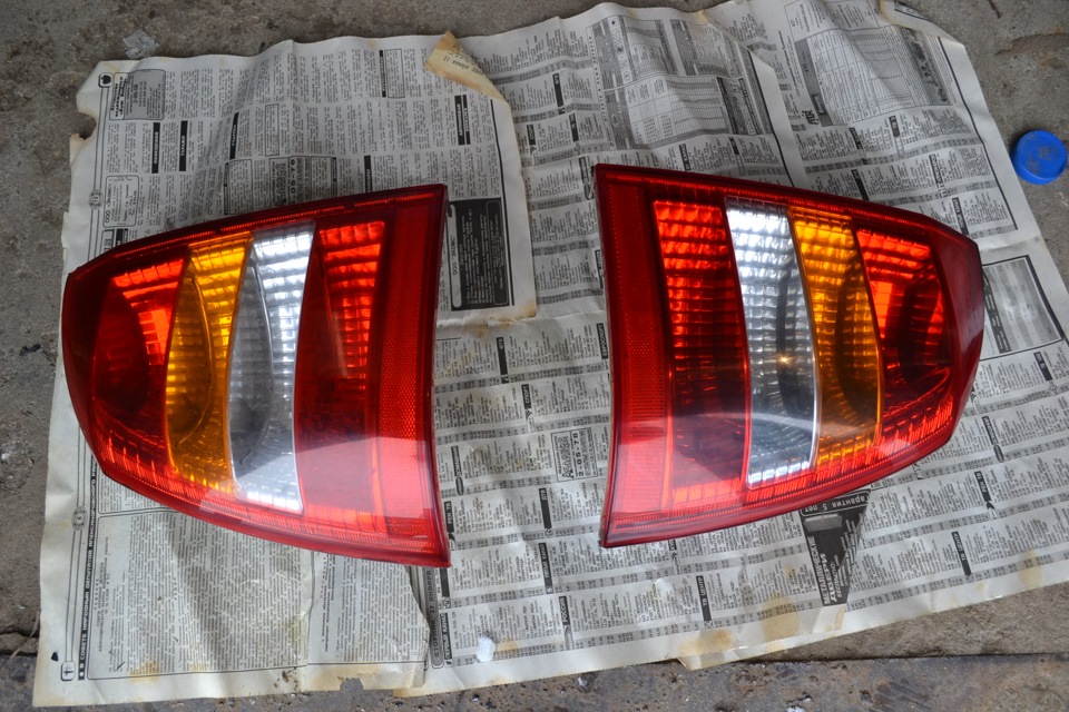 Тонировка задних фар черным лаком — Opel Astra G, 1,6 л, 2001 года ...