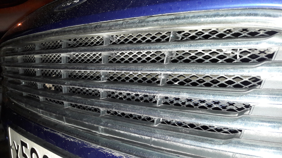 Сетка в решетку радиатора (в бампер). — Ford Focus Wagon III, 1,5 л ...