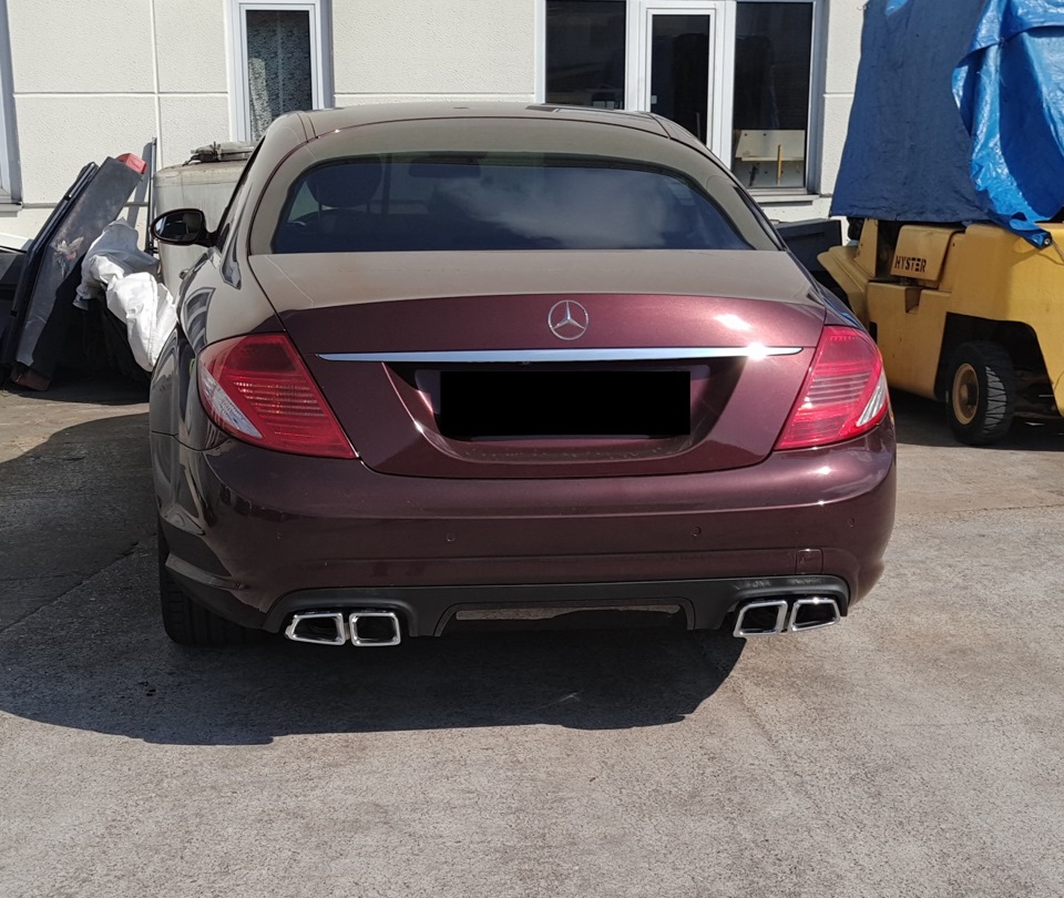 задний диффузор + насадки АМГ — Mercedes-Benz CL (C216), 5,5 л, 2007 ...