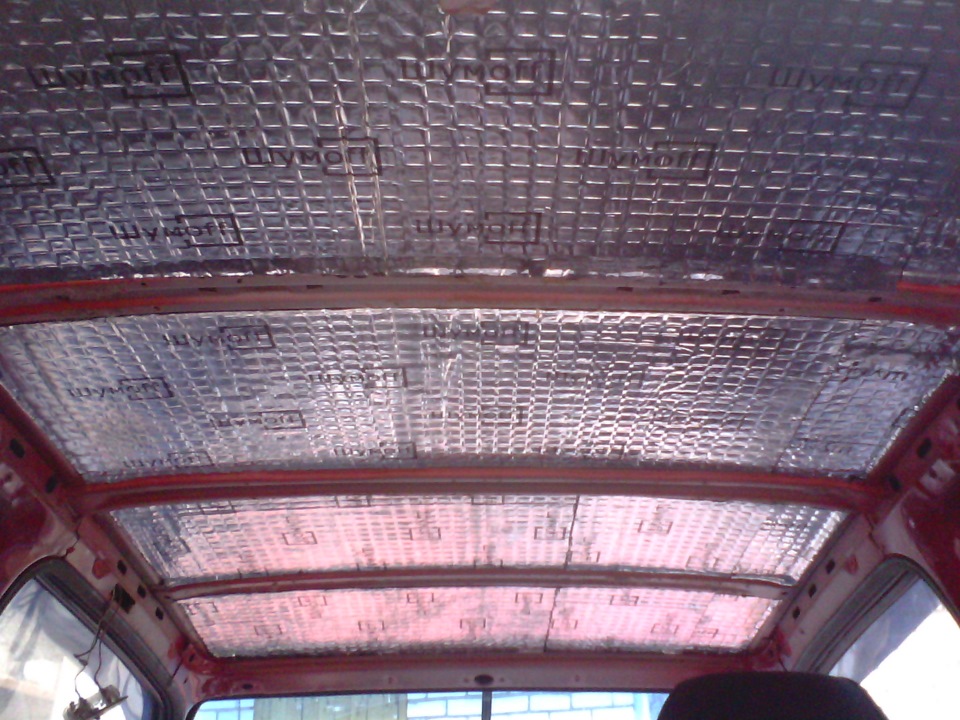 шумовиброизоляция потолка и обтяжка карпетом — Lada 11113 Ока, 0,7 л ...