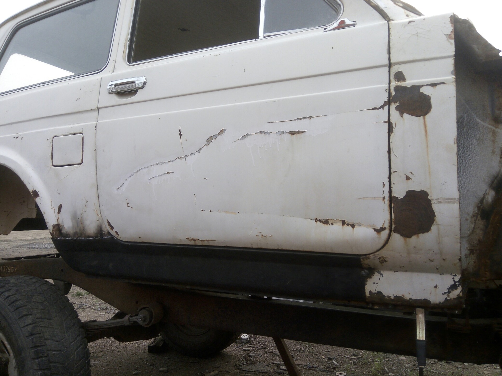 Замена порога — Нива на базе УАЗа с 2LT мотором, 2,4 л, 2015 года ...