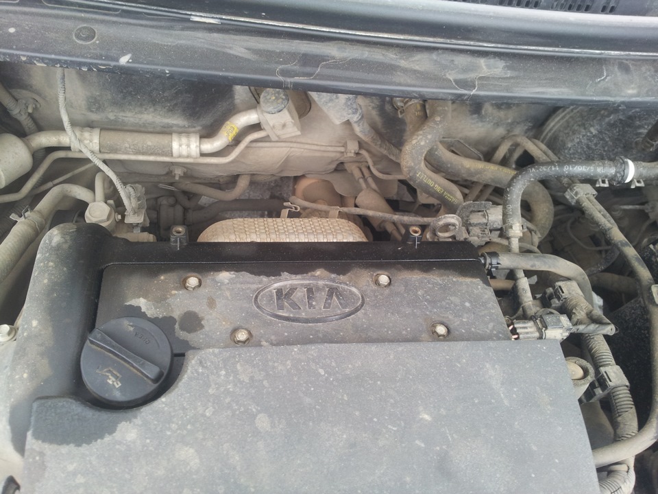 Масло на крышке — KIA Cerato (2G), 1,6 л, 2010 года | наблюдение | DRIVE2