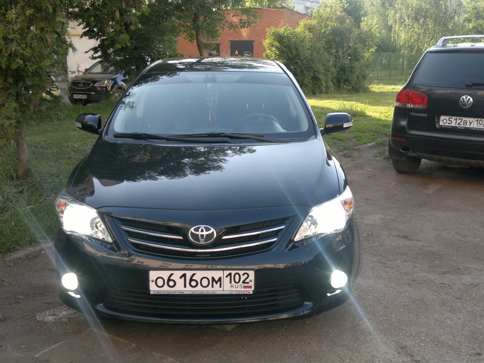 установка ксенона — Toyota Corolla (140/150), 1,6 л, 2011 года ...