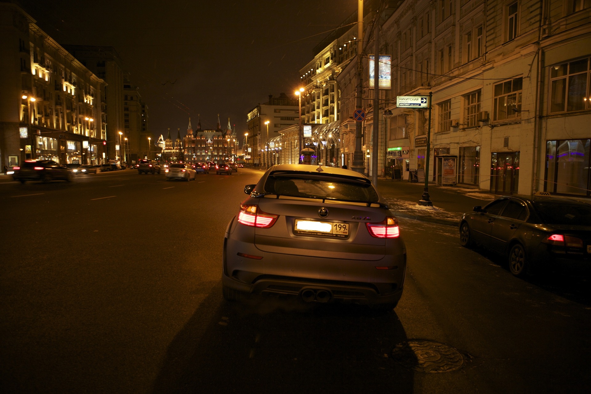 Ночная москва с машины