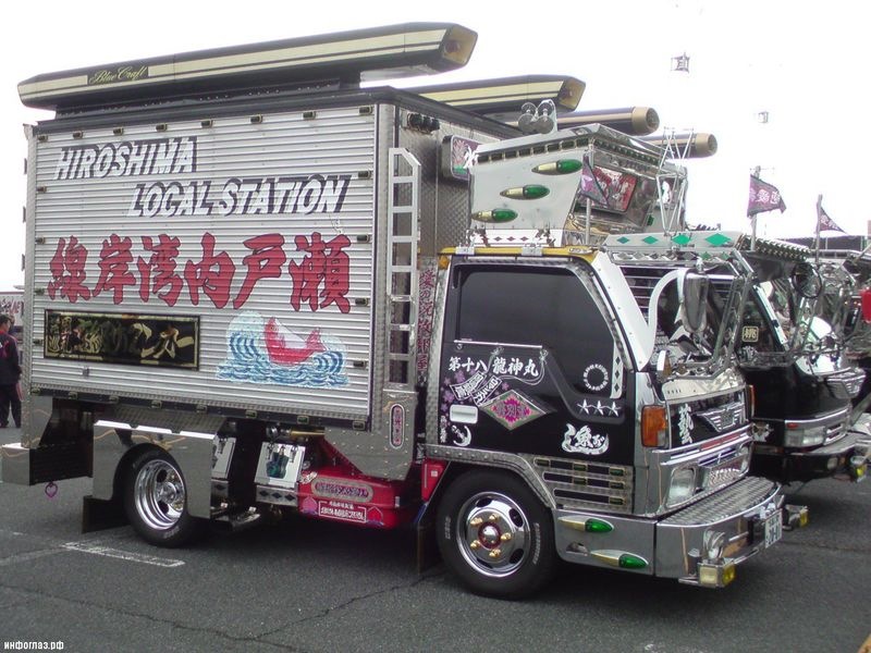 By truck in japan