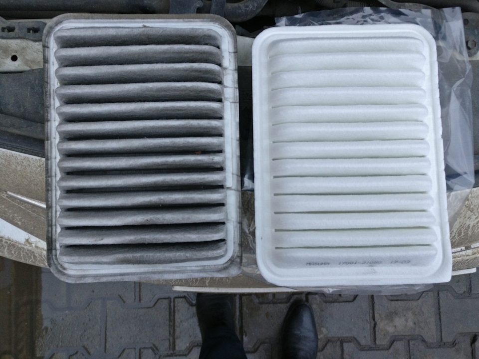 воздушный фильтр поизносился — Toyota Corolla (140/150)